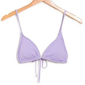 WeWoreWhat lilac triangle bikini top